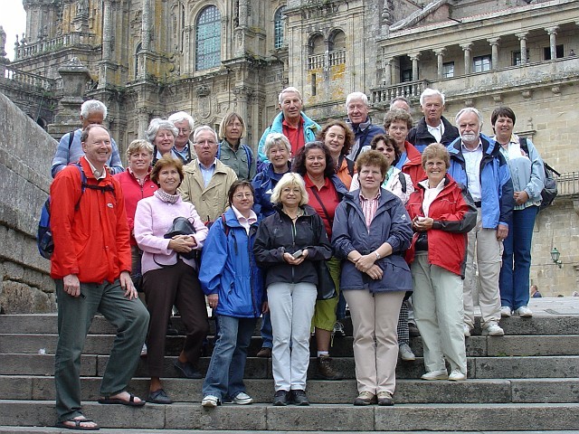 02.jpg - Als Wegführer am Ziel des Jakobswegs in Santiago